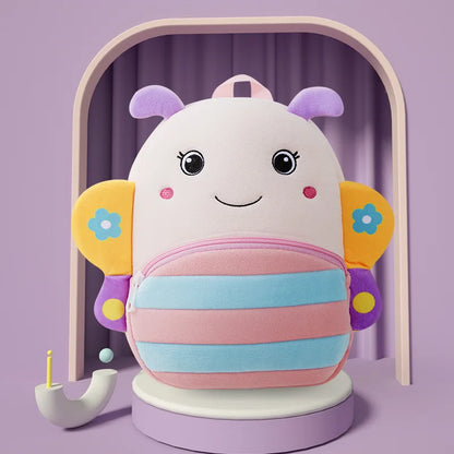 Toddler Girls' School Backpack Cartoon Cow Soft Plush Kids Bag Kindergarten Boys School Bags Kawaii Schoolbag Sac A Dos Enfant