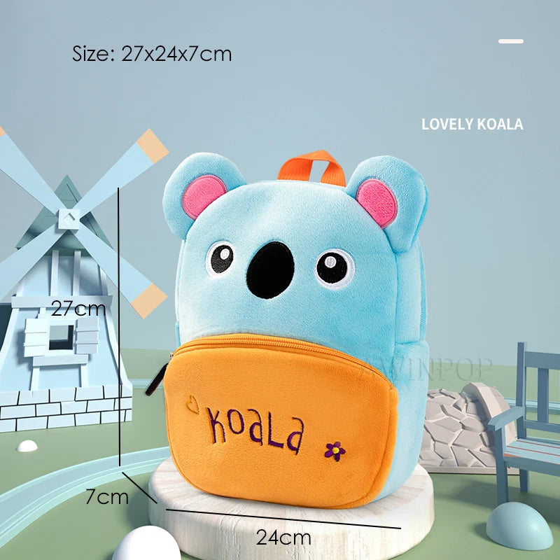 Toddler Girls' School Backpack Cartoon Cow Soft Plush Kids Bag Kindergarten Boys School Bags Kawaii Schoolbag Sac A Dos Enfant
