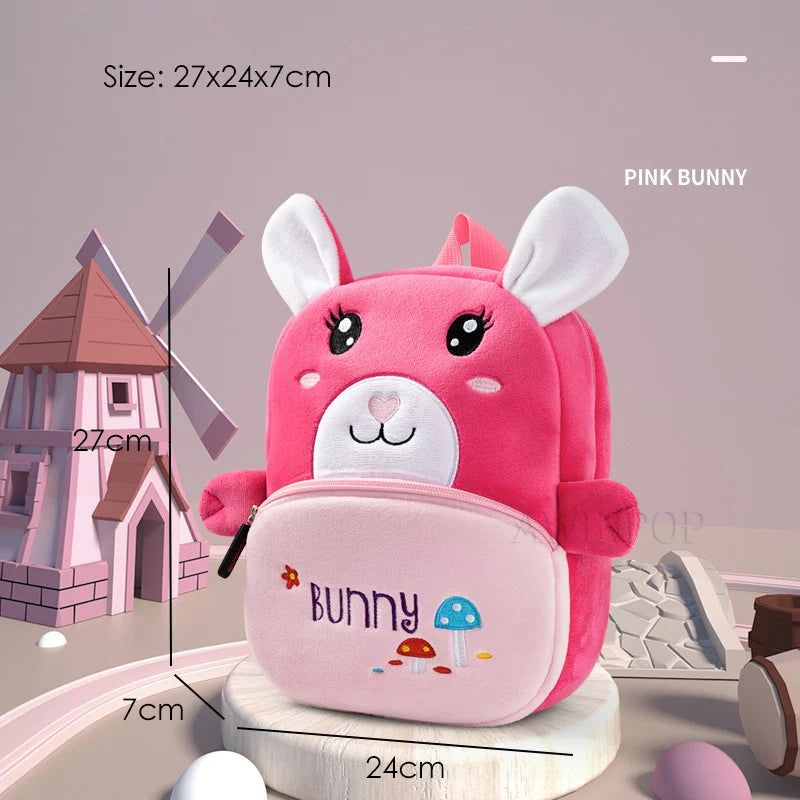 Toddler Girls' School Backpack Cartoon Cow Soft Plush Kids Bag Kindergarten Boys School Bags Kawaii Schoolbag Sac A Dos Enfant