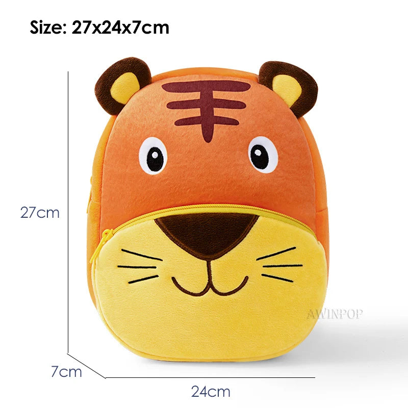 Toddler Girls' School Backpack Cartoon Cow Soft Plush Kids Bag Kindergarten Boys School Bags Kawaii Schoolbag Sac A Dos Enfant
