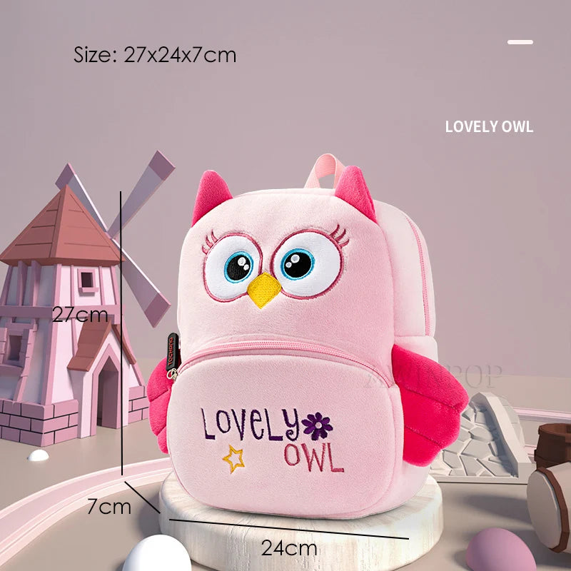 Toddler Girls' School Backpack Cartoon Cow Soft Plush Kids Bag Kindergarten Boys School Bags Kawaii Schoolbag Sac A Dos Enfant