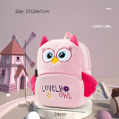 Toddler Girls' School Backpack Cartoon Cow Soft Plush Kids Bag Kindergarten Boys School Bags Kawaii Schoolbag Sac A Dos Enfant