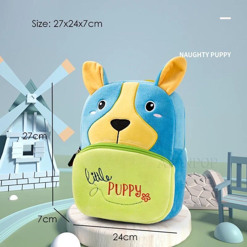 Toddler Girls' School Backpack Cartoon Cow Soft Plush Kids Bag Kindergarten Boys School Bags Kawaii Schoolbag Sac A Dos Enfant