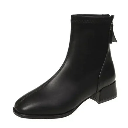 Toe Retro New Ankle Square Women Women Thicks Ladies Boots Elastic Fashion Shoes 2022 High Heel Socks Heel Boots Short Boots