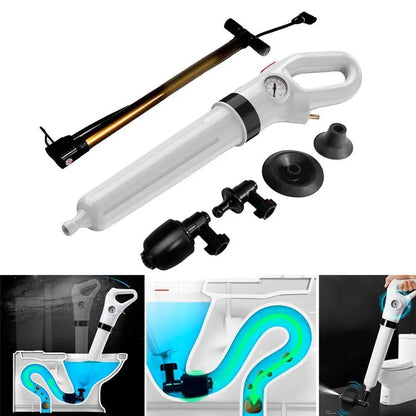 Toilet High Air Pressure Inflator Plunger Pump Kits High Pressure Cleaner Air Drain Cleaner Manual Pneumatic Dredge Tools