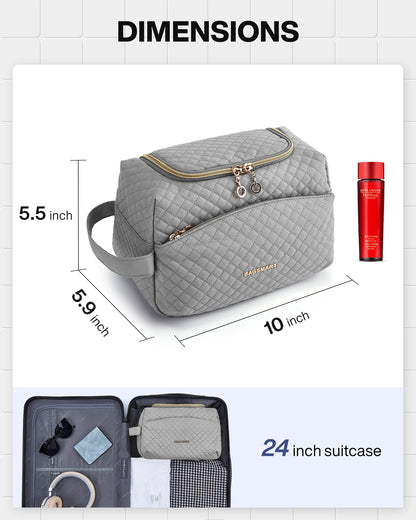 Toiletry Bag for Women BAGSMART Waterproof Kit for Travel Lightweight Large Capacity Cosmetic Bag Fit Full Sized Toiletries