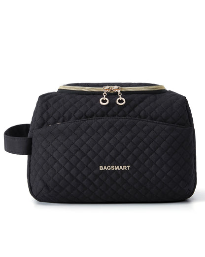 Toiletry Bag for Women BAGSMART Waterproof Kit for Travel Lightweight Large Capacity Cosmetic Bag Fit Full Sized Toiletries