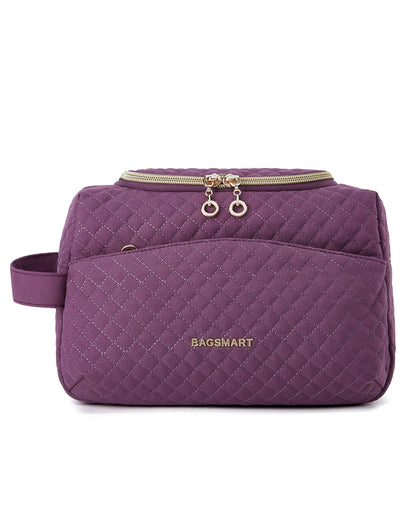 Toiletry Bag for Women BAGSMART Waterproof Kit for Travel Lightweight Large Capacity Cosmetic Bag Fit Full Sized Toiletries