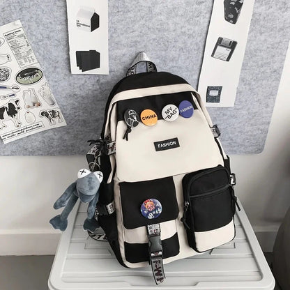 Tooling Men Women Backpack 2024 Female Large Capacity Backpacks for Teens Harajuku Student School Bags Fashion Korean New