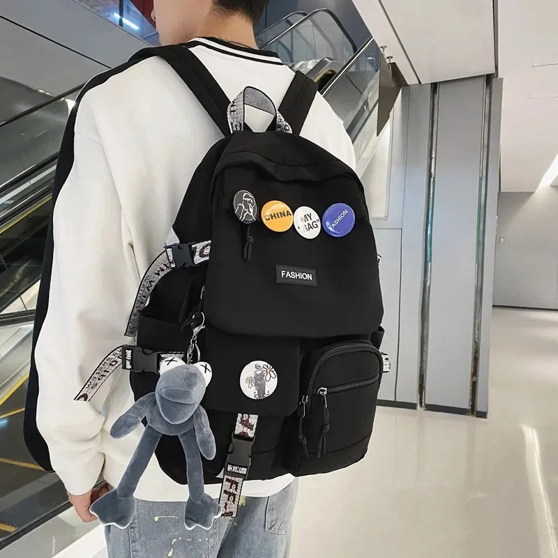 Tooling Men Women Backpack 2024 Female Large Capacity Backpacks for Teens Harajuku Student School Bags Fashion Korean New