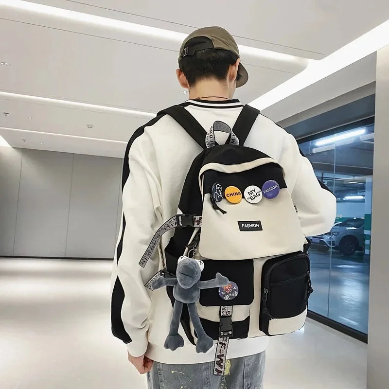 Tooling Men Women Backpack 2024 Female Large Capacity Backpacks for Teens Harajuku Student School Bags Fashion Korean New