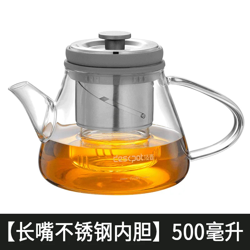 Top Pot Elegant Cup Tea Separation Lift Bubble Teapot Full Glass Office Electric Ceramic Stove Tea Maker Tea Set Infuser Teaware