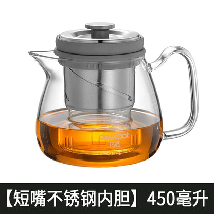 Top Pot Elegant Cup Tea Separation Lift Bubble Teapot Full Glass Office Electric Ceramic Stove Tea Maker Tea Set Infuser Teaware