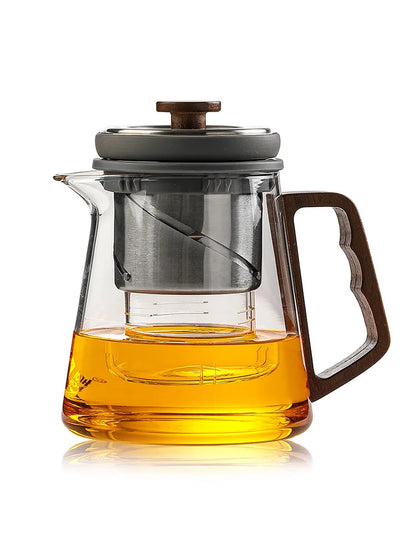 Top Pot Elegant Cup Tea Separation Lift Bubble Teapot Full Glass Office Electric Ceramic Stove Tea Maker Tea Set Infuser Teaware