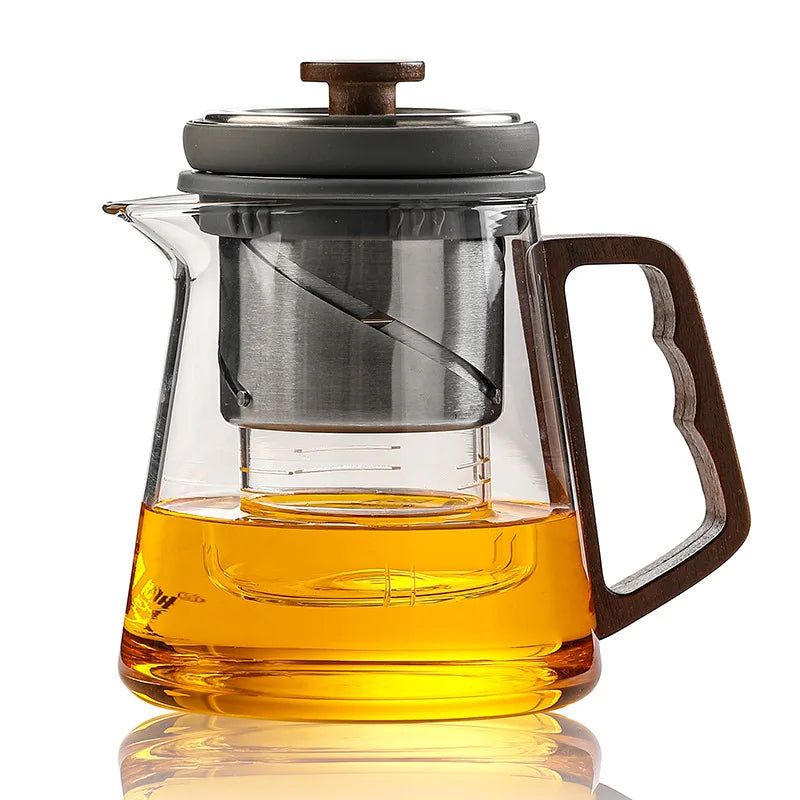Top Pot Elegant Cup Tea Separation Lift Bubble Teapot Full Glass Office Electric Ceramic Stove Tea Maker Tea Set Infuser Teaware