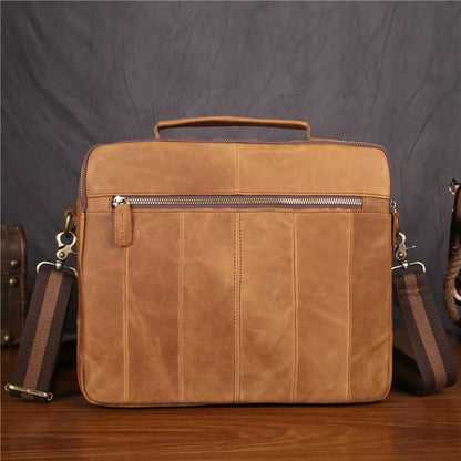 Top Quality Genuine Leather Men Retro Crossbody Shoulder Bags Male Small Travel Messenger Leisure package British style Shoulder