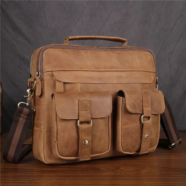 Top Quality Genuine Leather Men Retro Crossbody Shoulder Bags Male Small Travel Messenger Leisure package British style Shoulder