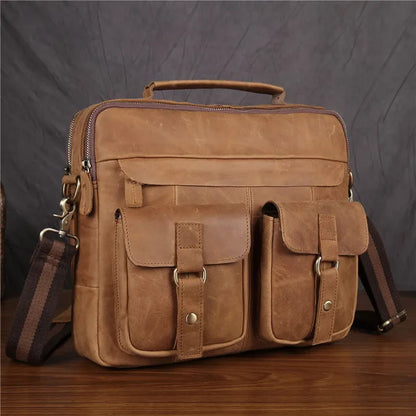 Top Quality Genuine Leather Men Retro Crossbody Shoulder Bags Male Small Travel Messenger Leisure package British style Shoulder