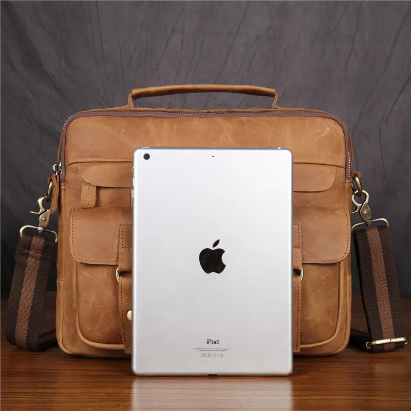 Top Quality Genuine Leather Men Retro Crossbody Shoulder Bags Male Small Travel Messenger Leisure package British style Shoulder