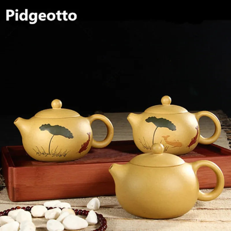 Top Sale Yixing Purple Clay Xi Shi Teapots Chinese  Kung Fu Tea Set Handmade Zisha Tea Pot Cup Set Tea Ceremony Gift Bonus 2 Cup