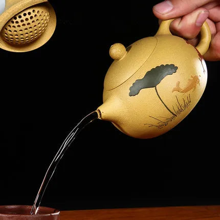 Top Sale Yixing Purple Clay Xi Shi Teapots Chinese  Kung Fu Tea Set Handmade Zisha Tea Pot Cup Set Tea Ceremony Gift Bonus 2 Cup