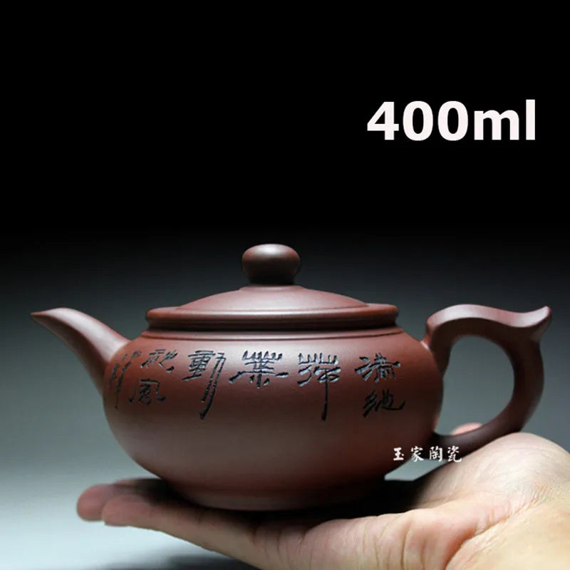 Top Sale Yixing Zisha Teapot Purple Clay Tea Pot 400ml Handmade Kung Fu Tea Set Teapots Chinese Ceramic Kettle Gift High Quality