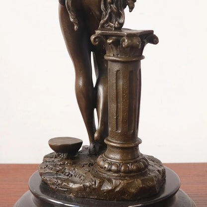 Toperkin Female Metal Figurine Beauty Lady Bronze Statue Home Decor Sculptures TPY-008