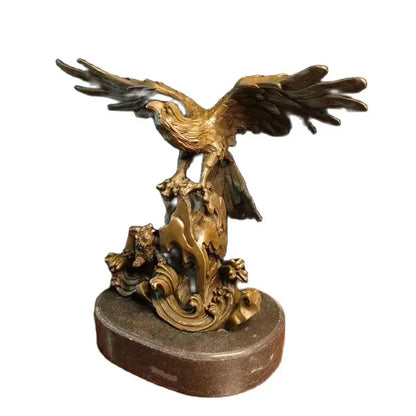 Toperkin Female Metal Figurine Chasing the waves and flying eagles Bronze Statue Home Decor Sculptures TPY-109