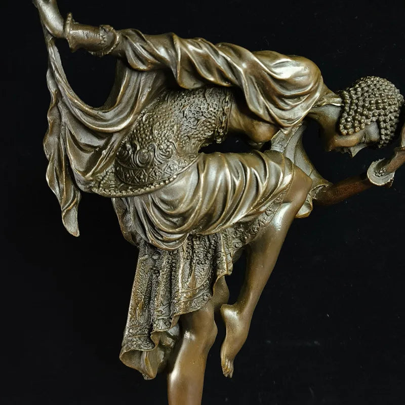 Toperkin Female Metal Figurine Snake dancer Bronze Statue Home Decor Sculptures TPY-477