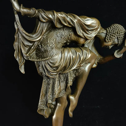Toperkin Female Metal Figurine Snake dancer Bronze Statue Home Decor Sculptures TPY-477