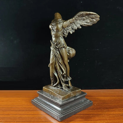 Toperkin Female Metal Figurine Victory goddess Bronze Statue Home Decor Sculptures TPY-507