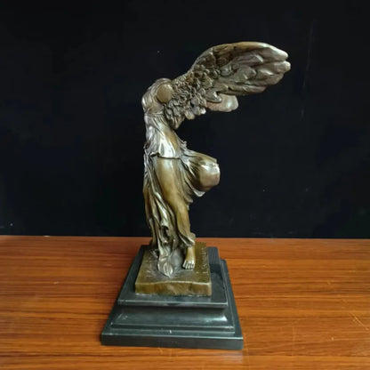 Toperkin Female Metal Figurine Victory goddess Bronze Statue Home Decor Sculptures TPY-507