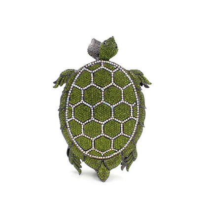 Tortoise Rhinestone Evening Bags Purse Bridal Crystal Clutches Bags for Women Formal Dinner Party Purses Handbags Wedding Clutch