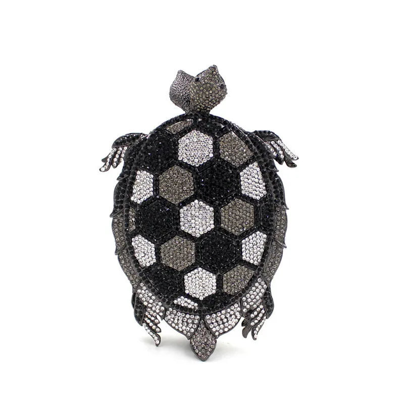 Tortoise Rhinestone Evening Bags Purse Bridal Crystal Clutches Bags for Women Formal Dinner Party Purses Handbags Wedding Clutch