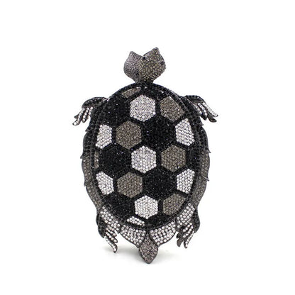 Tortoise Rhinestone Evening Bags Purse Bridal Crystal Clutches Bags for Women Formal Dinner Party Purses Handbags Wedding Clutch