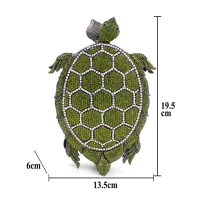 Tortoise Rhinestone Evening Bags Purse Bridal Crystal Clutches Bags for Women Formal Dinner Party Purses Handbags Wedding Clutch