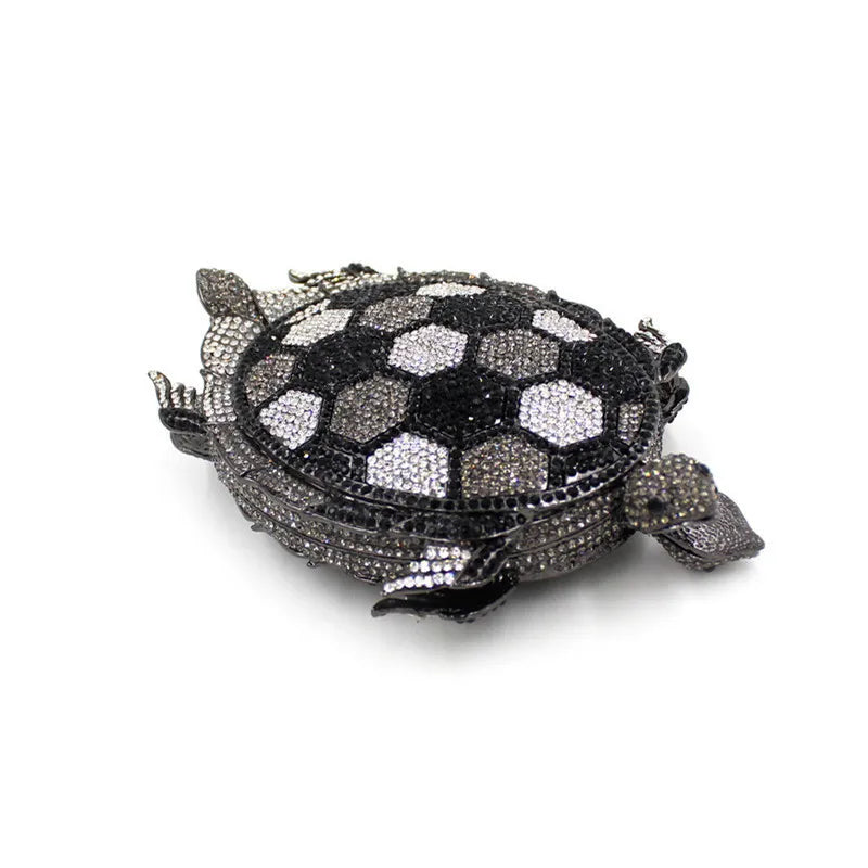 Tortoise Rhinestone Evening Bags Purse Bridal Crystal Clutches Bags for Women Formal Dinner Party Purses Handbags Wedding Clutch