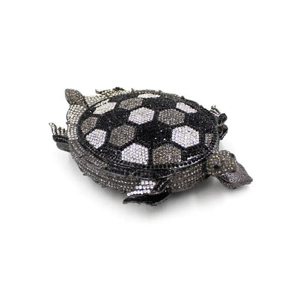 Tortoise Rhinestone Evening Bags Purse Bridal Crystal Clutches Bags for Women Formal Dinner Party Purses Handbags Wedding Clutch