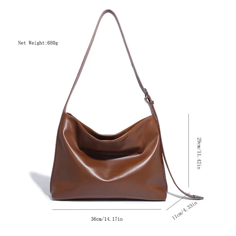 Tote 2024 High-end Women's Fashion Large Capacity Shoulder Casual Crossbody Bag Simple Handbag