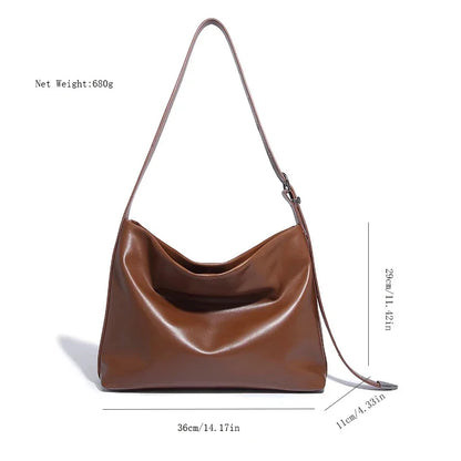 Tote 2024 High-end Women's Fashion Large Capacity Shoulder Casual Crossbody Bag Simple Handbag