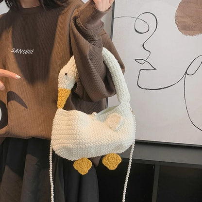 Tote Bag Fashion Geese Designed Woven Bag Handbag Crossbody Bag