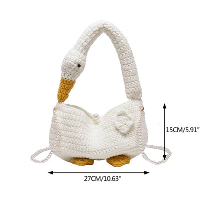 Tote Bag Fashion Geese Designed Woven Bag Handbag Crossbody Bag