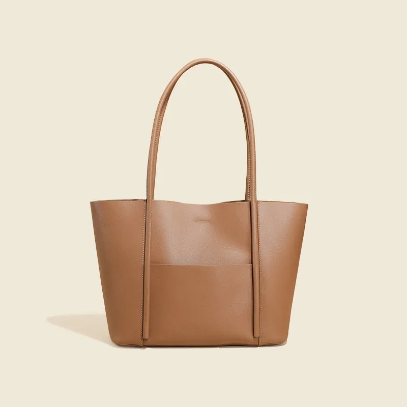Tote Bag Large Capacity Genuine Leather Bag Contrasting Color Shoulder Bag Hand Bags  Luxury Designer Handbag  Women Handbags