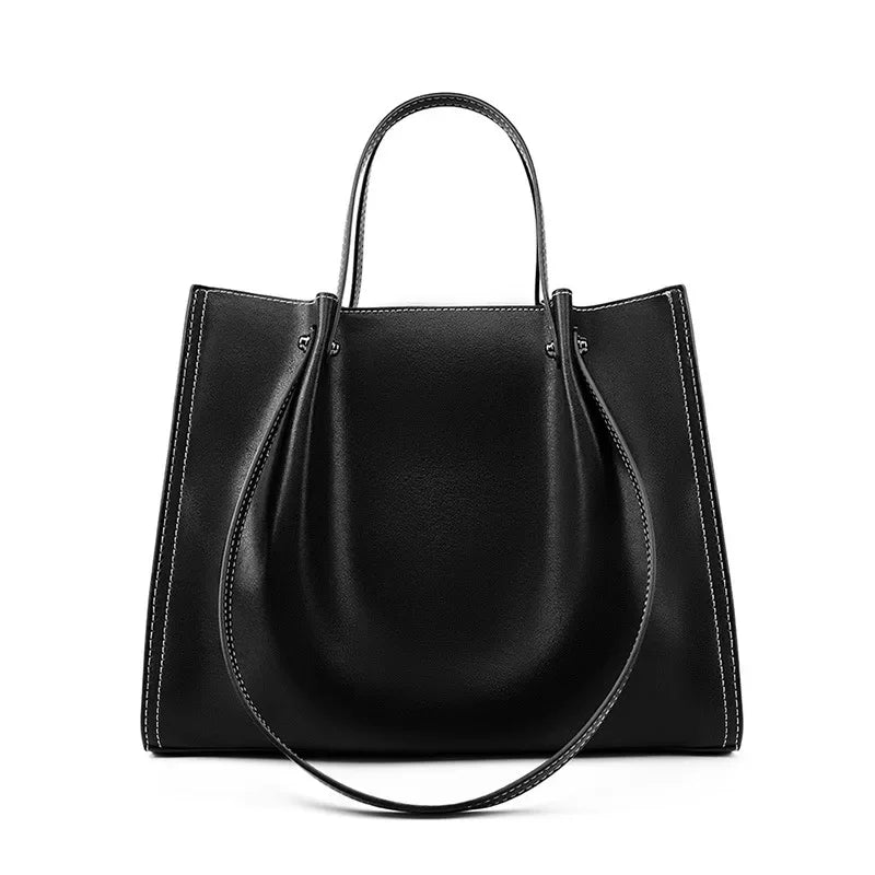 Tote Bag Women's 2024 New Autumn/Winter One Shoulder Leather Versatile Large Capacity Commuting Senior Women's Bag