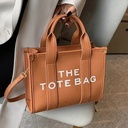 Tote Bag for Women Designer Letters Fashion Small Handbags Luxury Matte Pu Leather Shoulder Crossbody Bags Shopper Purses 2024