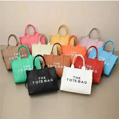 Tote Bag for Women Designer Letters Fashion Small Handbags Luxury Matte Pu Leather Shoulder Crossbody Bags Shopper Purses 2024