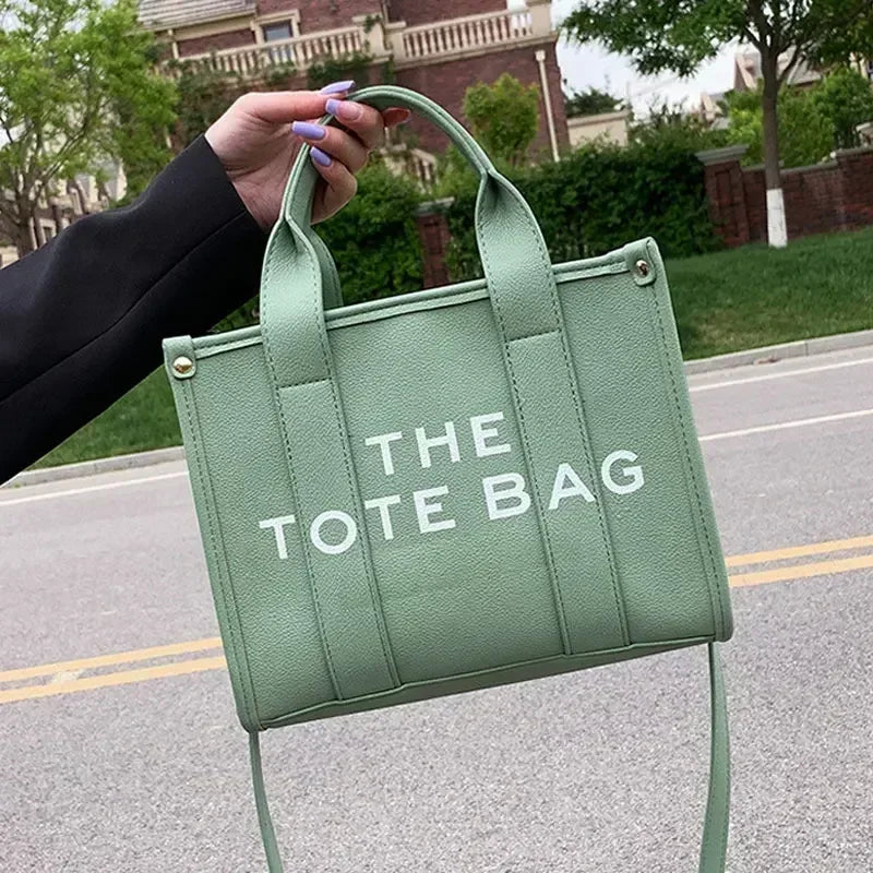 Tote Bag for Women Designer Letters Fashion Small Handbags Luxury Matte Pu Leather Shoulder Crossbody Bags Shopper Purses 2024