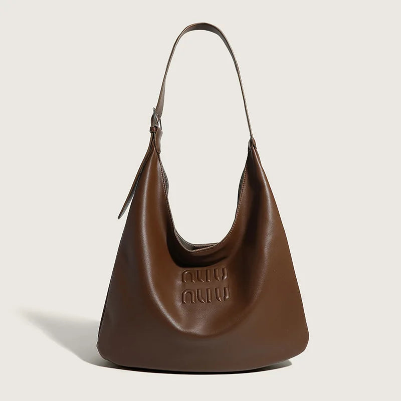 Tote Bag for Women Luxury Soft Black All-match Shoulder Bag Large Capacity Pu Leather Casual Shopper Female Handbag