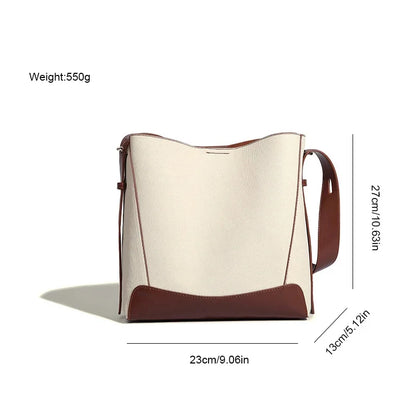 Tote Large Capacity Bucket High-end 2024 Commuting Versatile Shoulder Lazy Crossbody Bag Women's Handbag