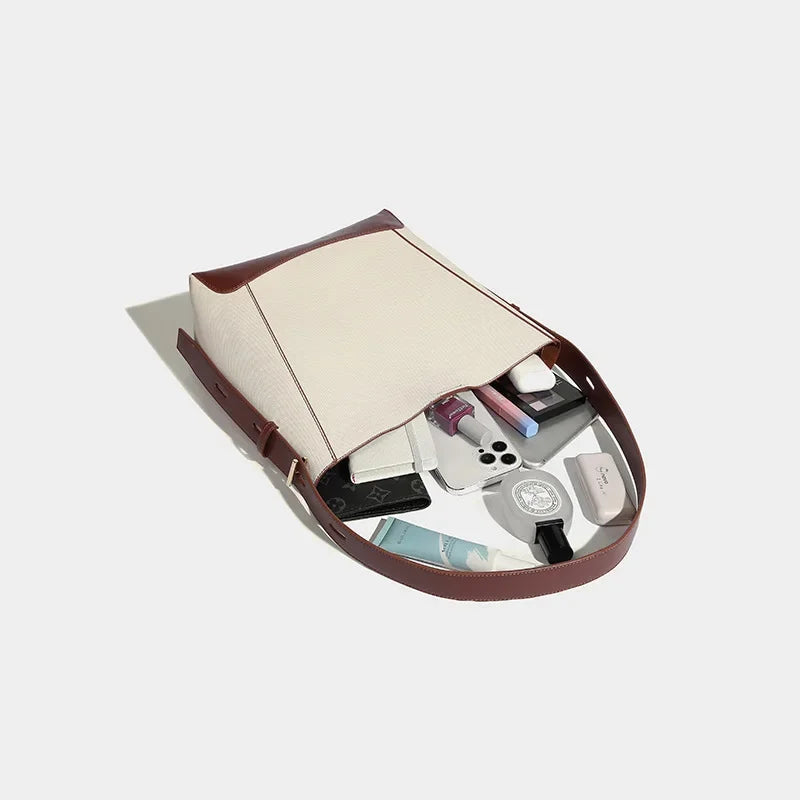 Tote Large Capacity Bucket High-end 2024 Commuting Versatile Shoulder Lazy Crossbody Bag Women's Handbag